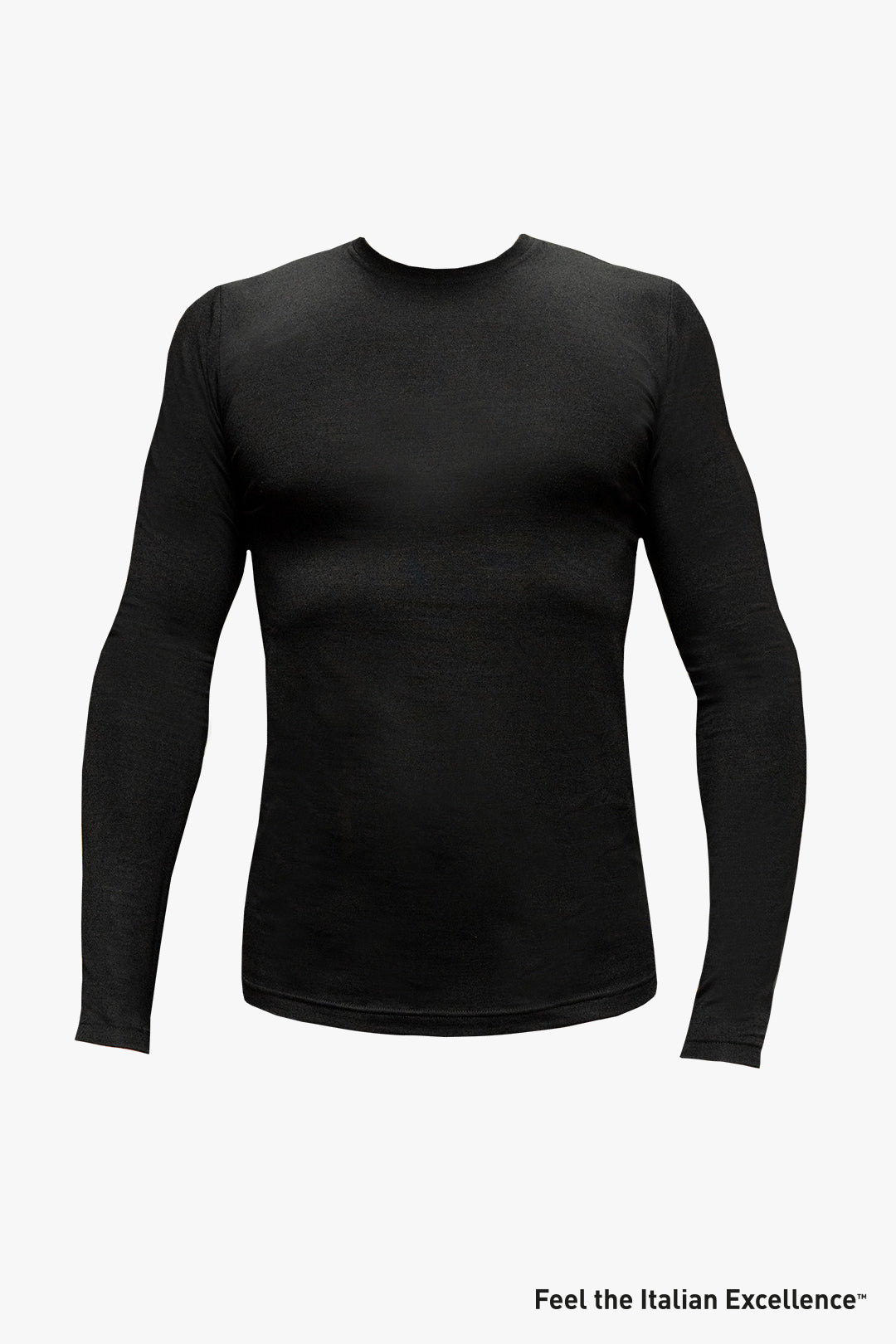 Maglia termica a manica lunga da uomo in cashmere, seta e lana