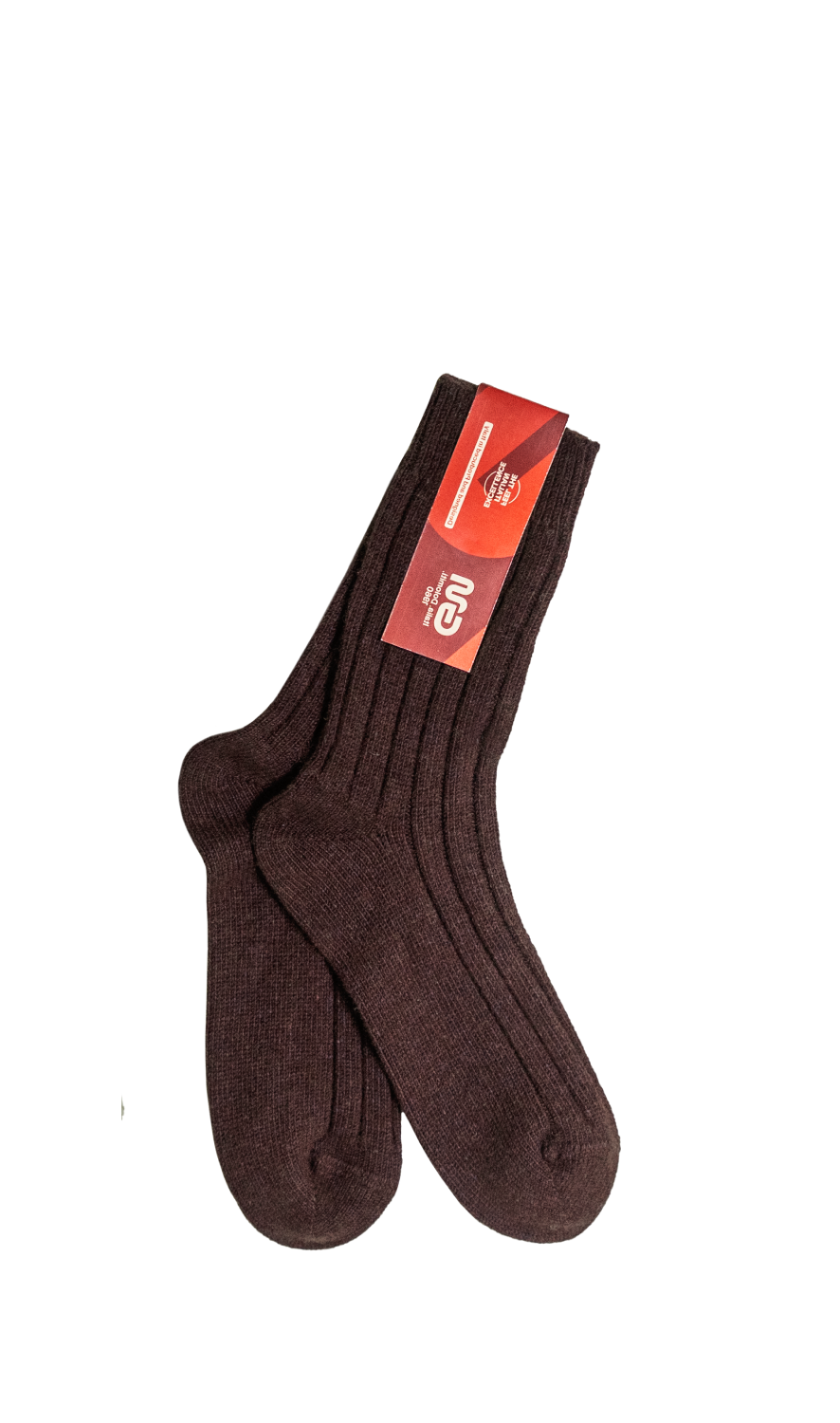 Calze calde al polpaccio da donna in lana merino e cashmere colore marrone