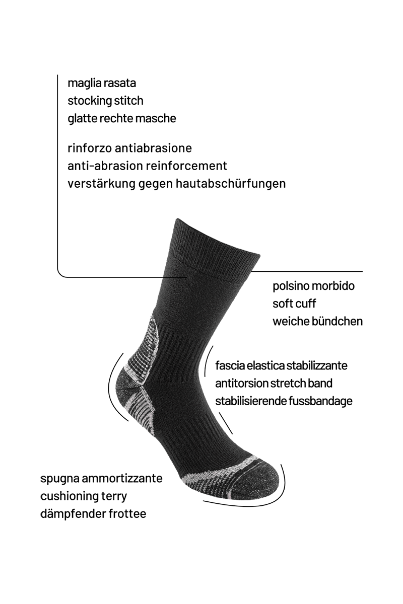 Trek Endurance 1426 | Calzini Trekking in lana vergine merino fine