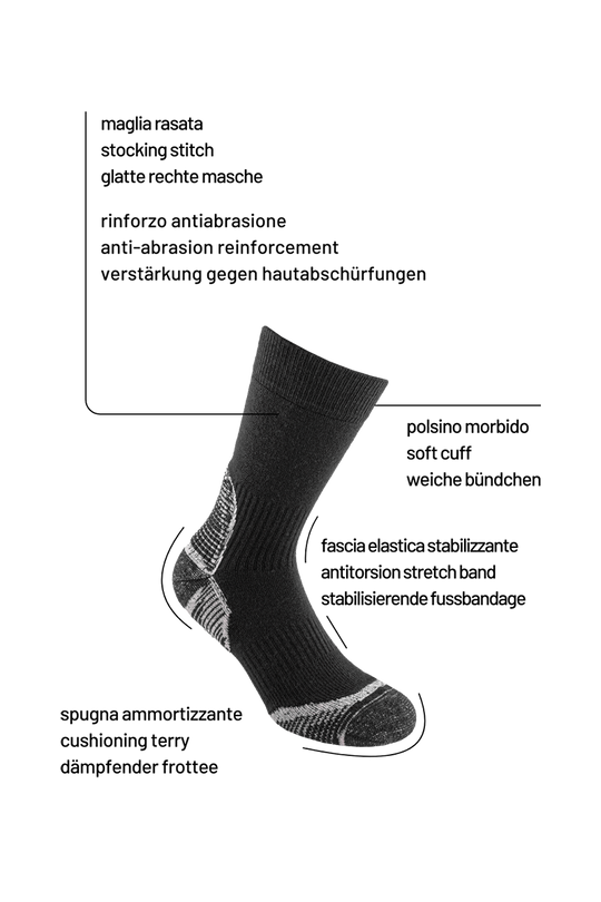 X-Socks Trek X Cotton, Calze Unisex – Adulto, Midnight Blue Melange/Opal Black, S