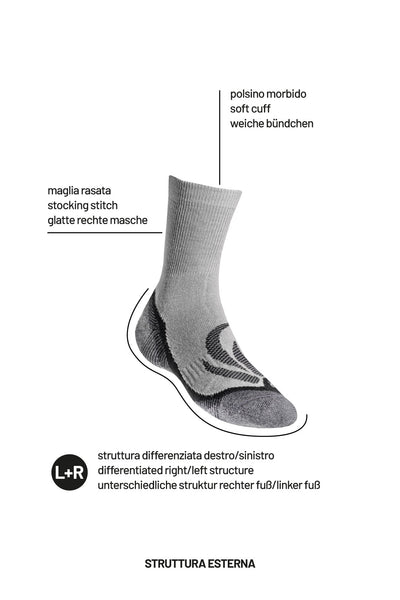 Hike Comfort 2435 | Calzini Trekking in lana vergine merino fine