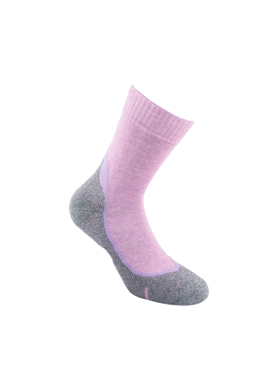 Comodo Calze Tecniche Trekking Estive In Bambù - Leggere E Traspiranti - Unisex, Taglia Unica 39-46, Colore Rosa-Grigio