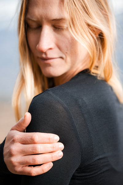 Top Performance Underwear 3516 | Maglia termica a manica lunga da donna in cashmere, seta e lana vergine merino fine