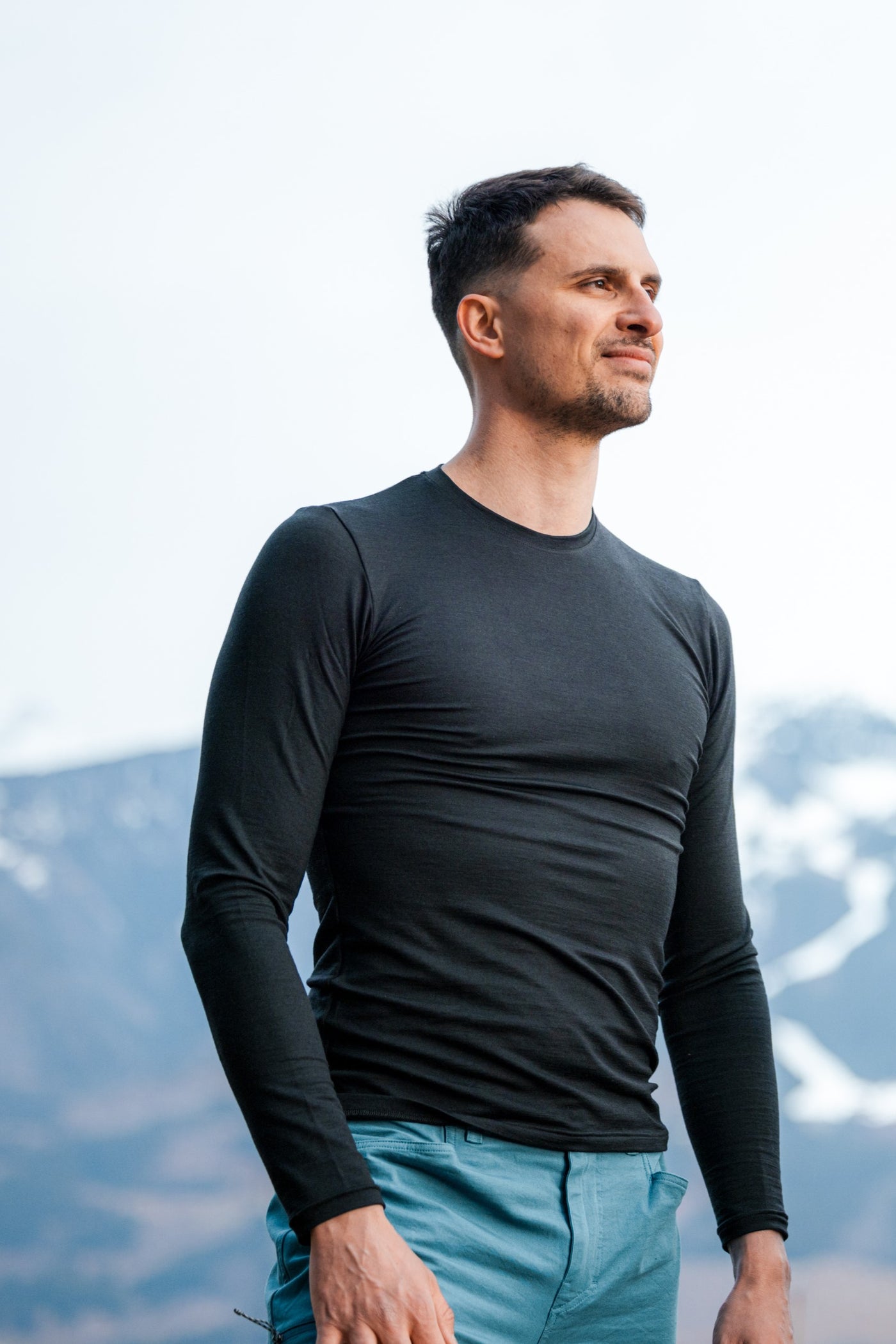 Top Performance Underwear 3521 | Maglia termica a manica lunga da uomo in cashmere, seta e lana vergine merino fine.