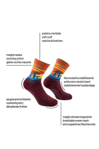 Reactive Baobab 6300 | Calzini tecnici in lana vergine merino fine