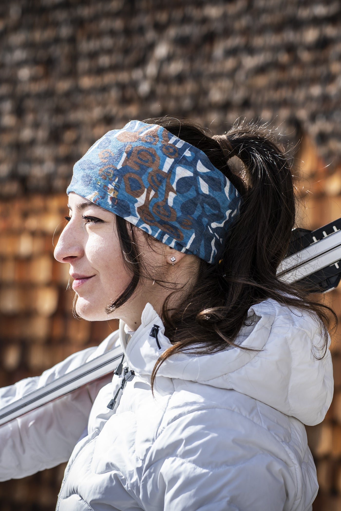 Bandana Blumen 6541 | Scaldacollo multifunzione in lana vergine merino fine e poliestere