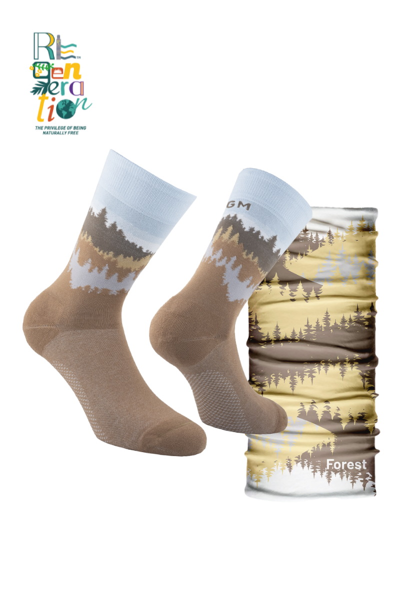 Set Reactive Forest Calza Cotone e Bandana