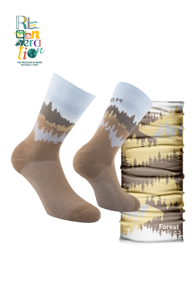 Set Reactive Forest Calza Cotone e Bandana