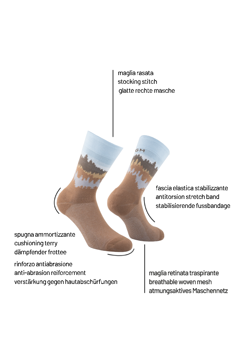 Set Reactive Forest |  Calze sportive in cotone bio e bandana in poliestere riciclato