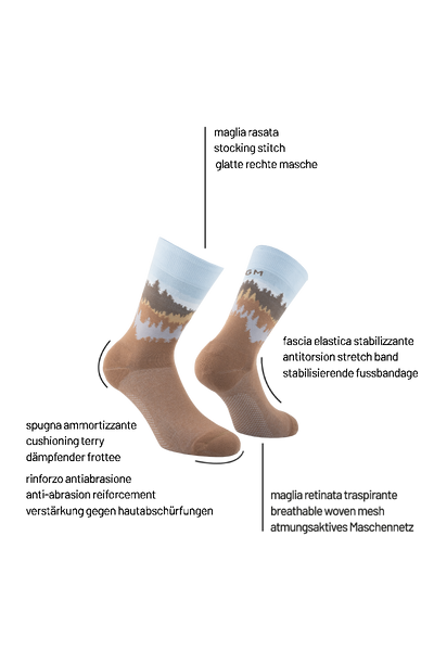 Set Reactive Forest |  Calze sportive in cotone bio e bandana in poliestere riciclato