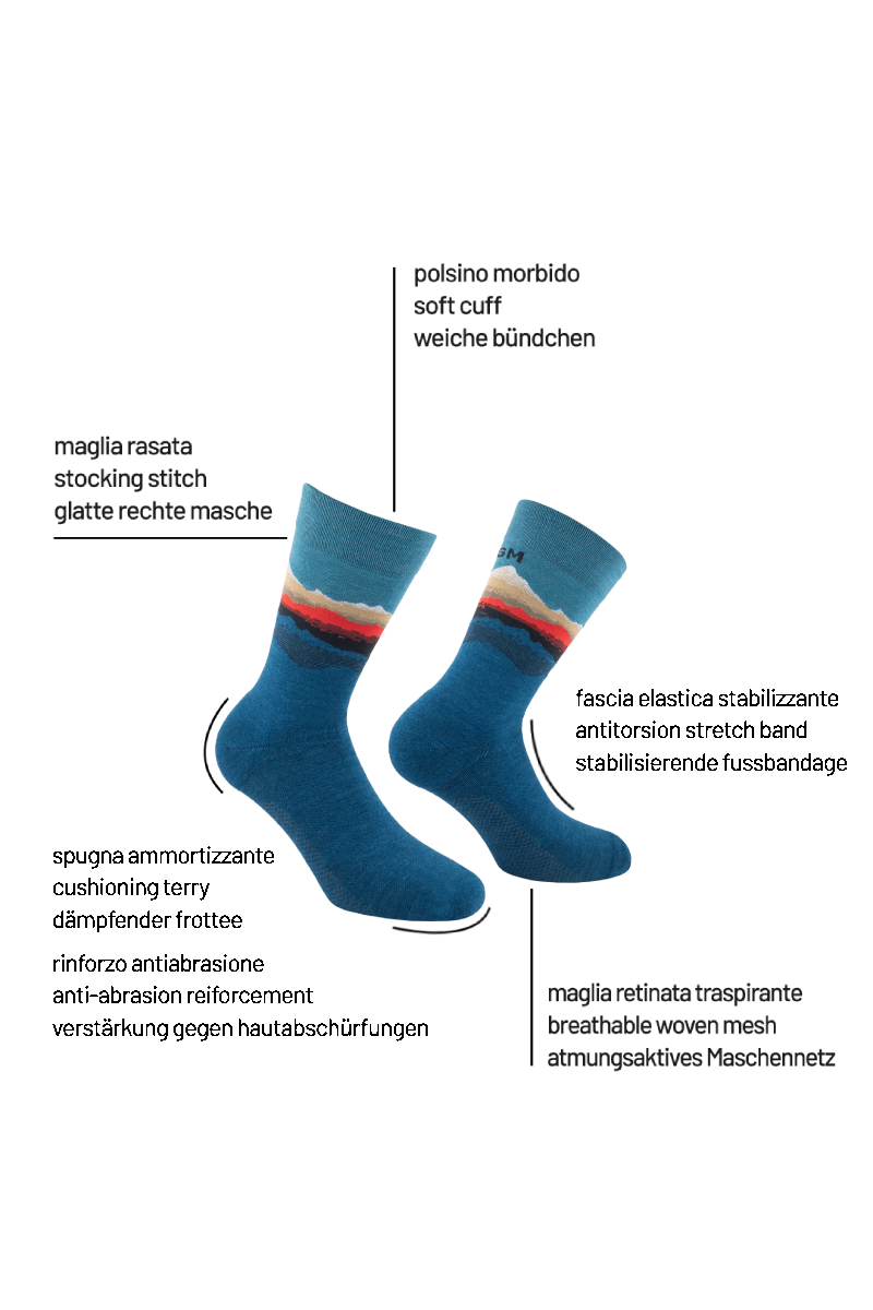 Reactive Mountain 6300 | Embrace your soul. Calzini tecnici in lana vergine merino fine