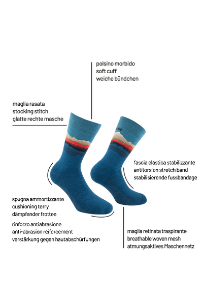 Reactive Mountain 6300 | Embrace your soul. Calzini tecnici in lana vergine merino fine