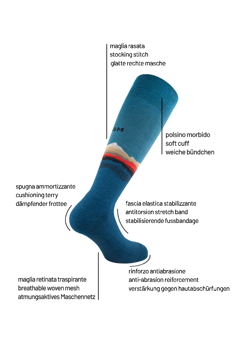 Reactive Mountain 6350 | Embrace your soul. Calze tecniche in lana vergine merino fine