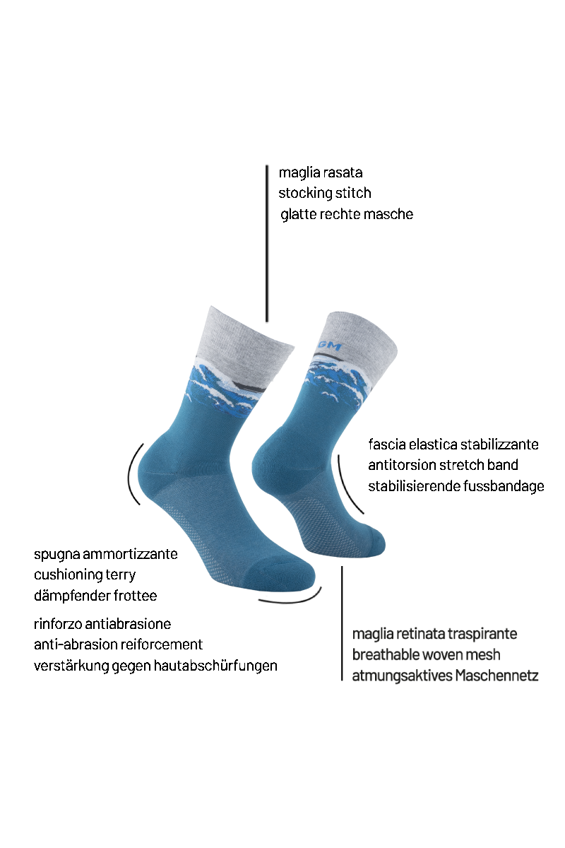 Reactive Ocean 6000 | Dive into possibility. Calzini tecnici in cotone biologico pettinato