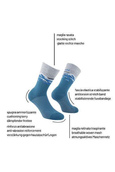 Reactive Ocean 6000 | Dive into possibility. Calzini tecnici in cotone biologico pettinato