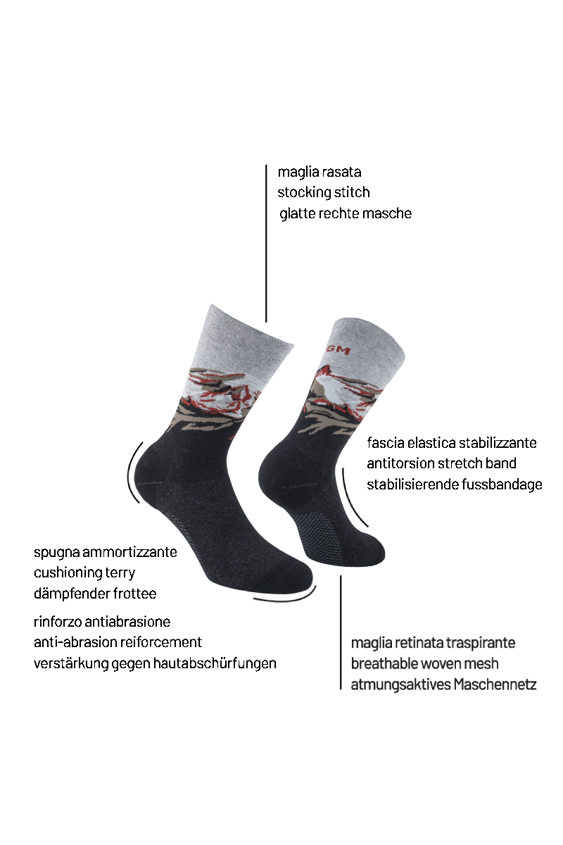 Reactive Peak 6000 | Live your adventure. Calzini tecnici in cotone biologico pettinato