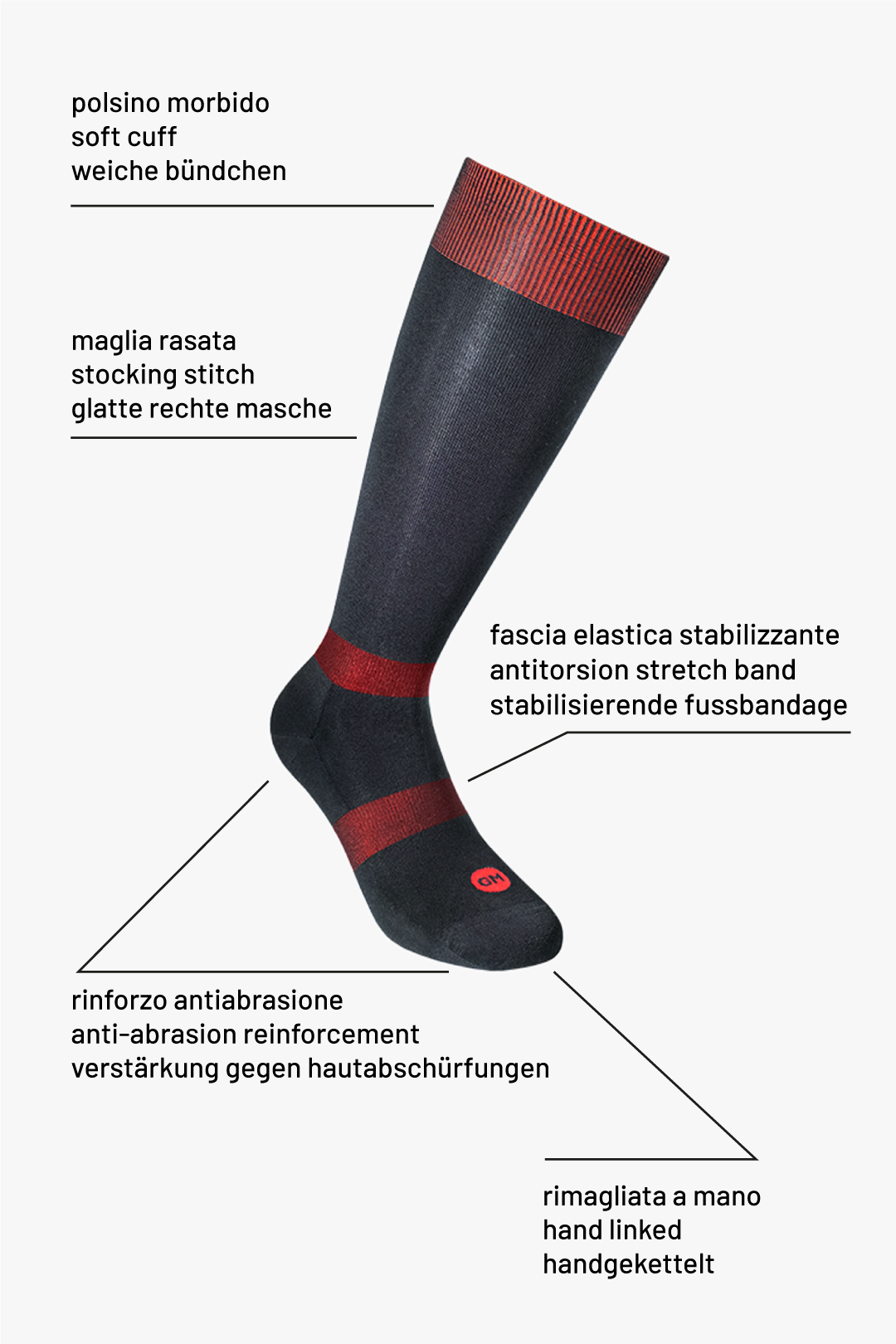 medi- Calze a compressione plus CCL2 AD, corte, senza punta medi- Calze a compressione plus CCL2 AD, corte, senza punta
