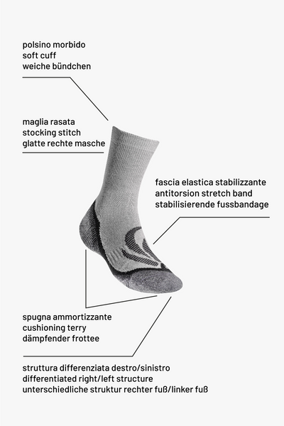 Hike Comfort 2435 | Calzini Trekking in lana vergine merino fine