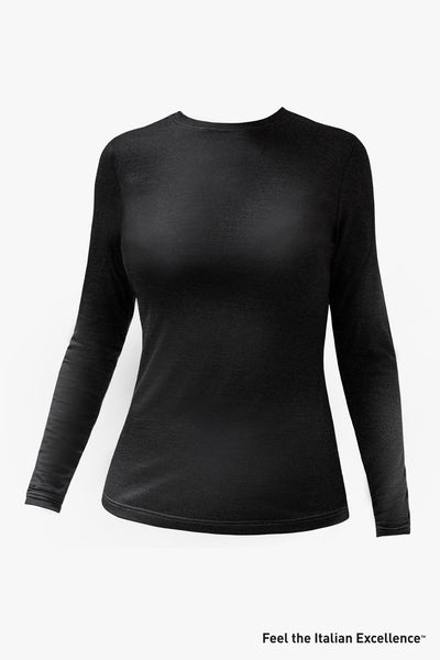 Top Performance Underwear 3516 | Maglia termica a manica lunga da donna in cashmere, seta e lana vergine merino fine